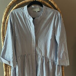 Tnuck striped shirt dress
